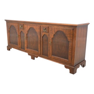 Baker Milling Road Walnut Continental Credenza For Sale