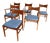 Mid-Century Modern Tuxedo Walnut Dining Chairs, Attributed to Lane, Set of 6 For Sale