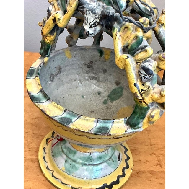 Vintage Polychromed Ceramic Incensario For Sale In West Palm - Image 6 of 14