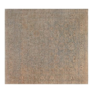 1920s Tabriz Botanic Handwoven Wool Rug For Sale