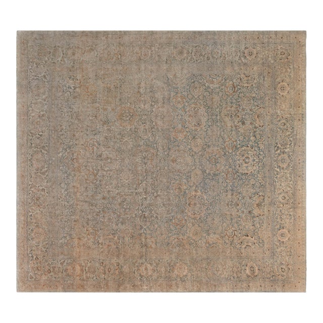 1920s Tabriz Botanic Handwoven Wool Rug For Sale