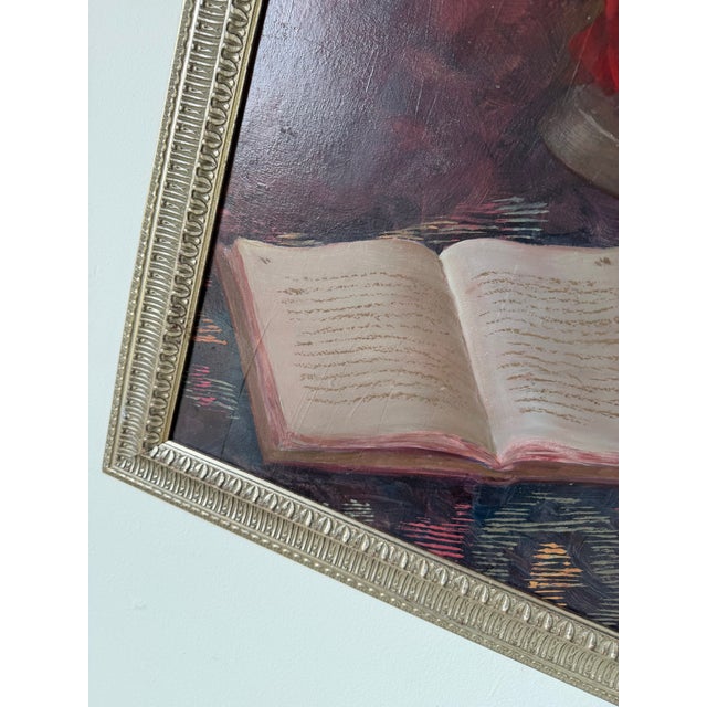 1980s Gary Hartenhoff Still Life Oil on Canvas Painting, Wood Framed For Sale - Image 11 of 12