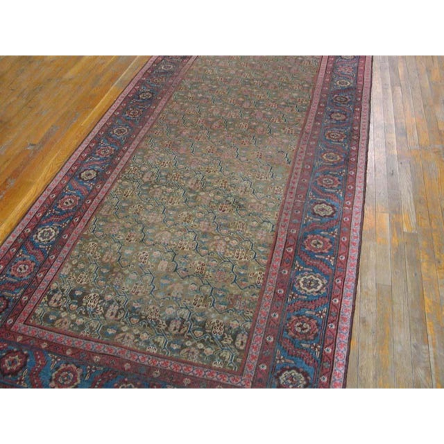 Textile 1890s Brown Floral Antique n.w. Persian Rug 5' X 10'7" Handwoven Wool Carpet For Sale - Image 7 of 8