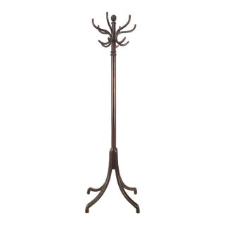 Victorian Bentwood Style Wood Coat Tree Rack For Sale
