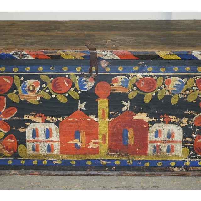 Romanian Blanket Chest, 1900s For Sale - Image 4 of 17