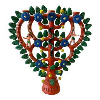2000s Tree of Life Adam & Eve Candlelabra by Ortega For Sale
