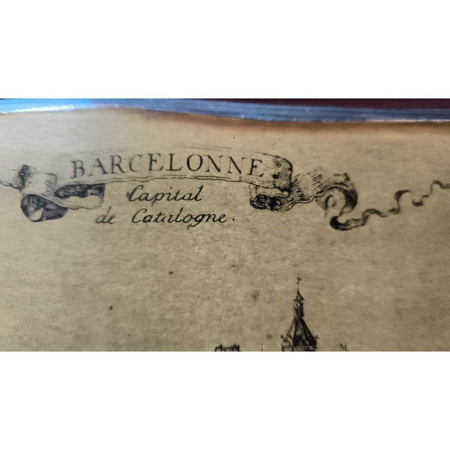 After Adam Pérelle, Panoramic View of Barcelona, 1950, Engraving For Sale - Image 6 of 10