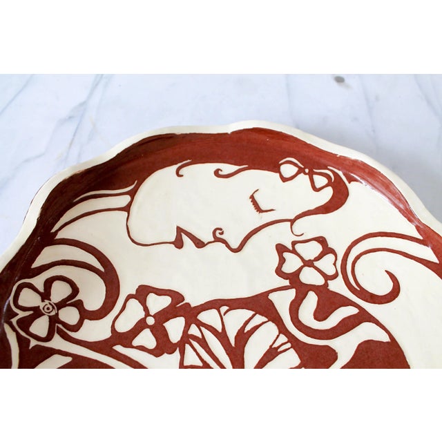 Mid 20th Century Vintage Whimsical Ceramic Plate For Sale - Image 5 of 8
