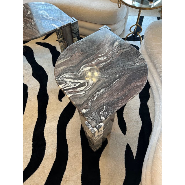 1970s Marble “Eye” End Table Attributed to Roche Bobois For Sale - Image 5 of 16