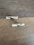 Ochre Pair of Ochre Off White Horn Handles With Polished Nickel For Sale - Image 4 of 10