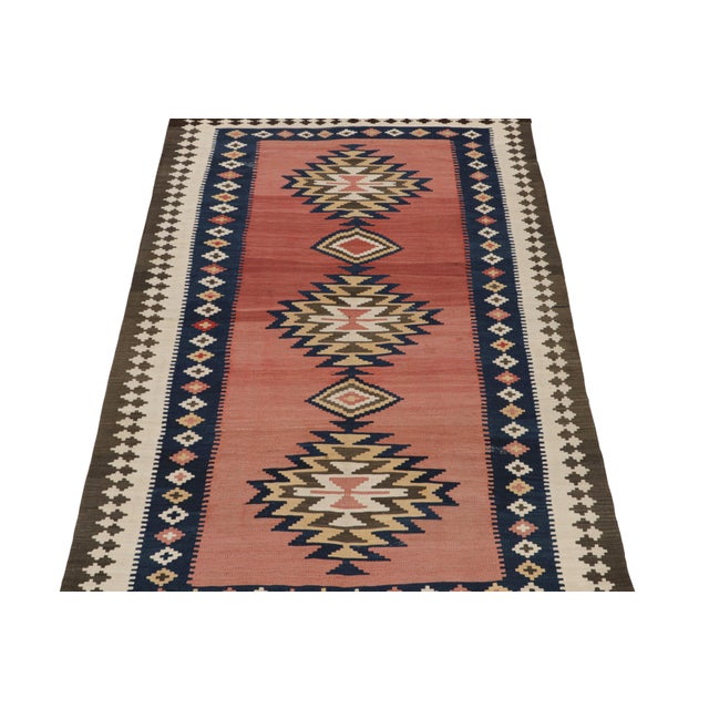 Tribal Vintage Shahsavan Persian Kilim in Red With Medallion Patterns by Rug & Kilim For Sale - Image 3 of 7