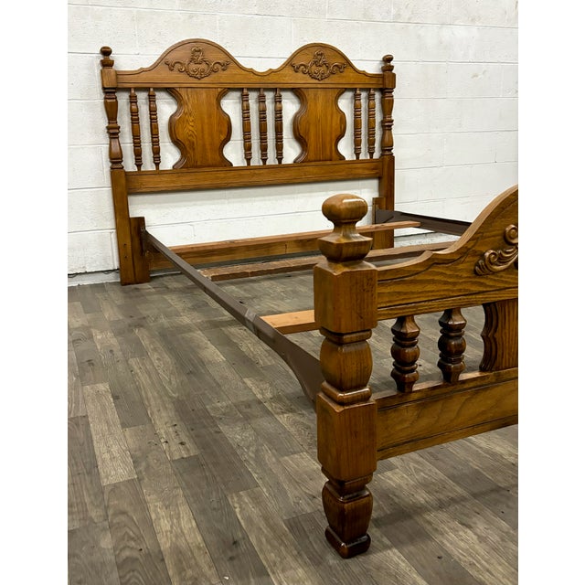 Vintage French Provincial Country French Style Carved Full or Queen Bed ...