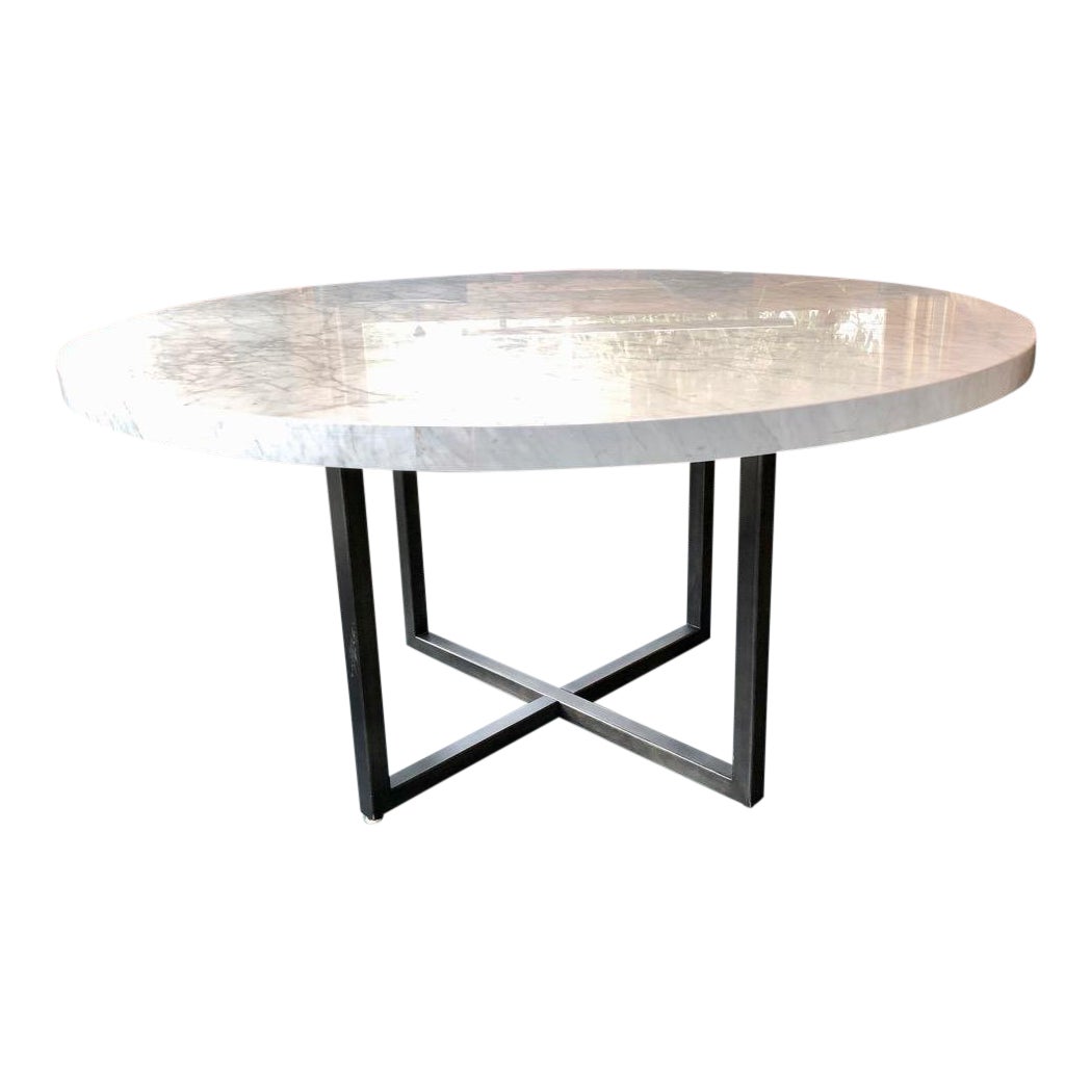 Modern Restoration Hardware Marble Dining Table Chairish