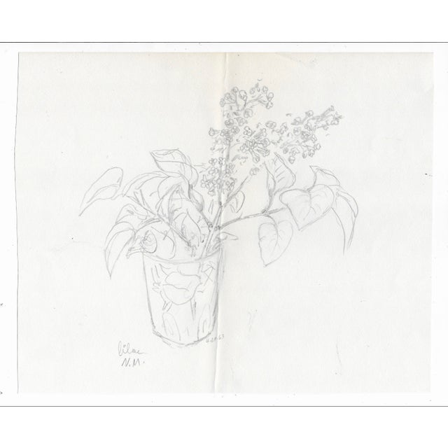 Drawing from the estate of Northwest School artist Neil Meitzler (1930 - 2009). Titled and dated April 29, 1963 lower...