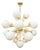 21st Century Diciotto Polished Brass Glossy White Murano Sputnik Chandelier by Fabio LTD For Sale
