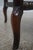 Wood Theodore Alexander Leather Top 2 Tier Mahogany Triangle Table For Sale - Image 7 of 12