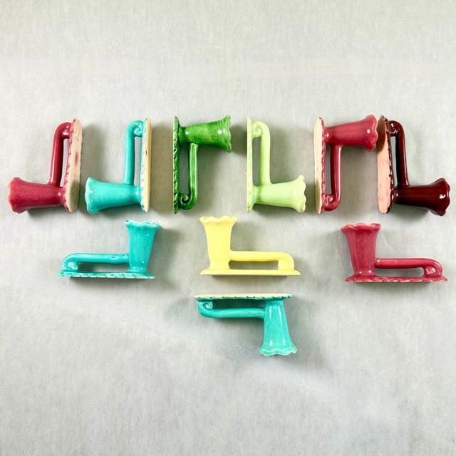 French Vallauris Flower Vase Knife Rests, a Set of Ten For Sale - Image 11 of 15