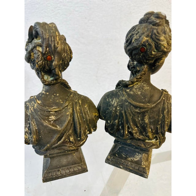 Vintage Busts, a Pair For Sale In Charleston - Image 6 of 7