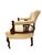 Mid 20th Century Vintage Regency Style Mahogany Library Armchair With Upholstered Seat & Brass Casters For Sale - Image 5 of 5