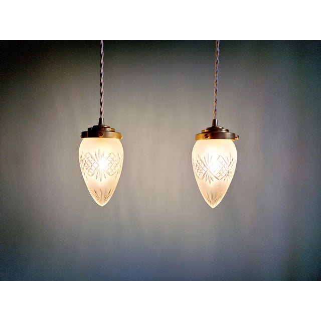 Suspension in Satin Crystal, Early 20th Century For Sale - Image 10 of 16