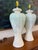 Vintage Sculptural Plaster Leaf Relief Table Lamps, Textured White Organic Modern Hollywood Regency 23.5” - A Pair For Sale - Image 4 of 12