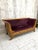 Wood Art Deco Violet Jacquard Velvet and Walnut Wood Canape Sofa For Sale - Image 7 of 10