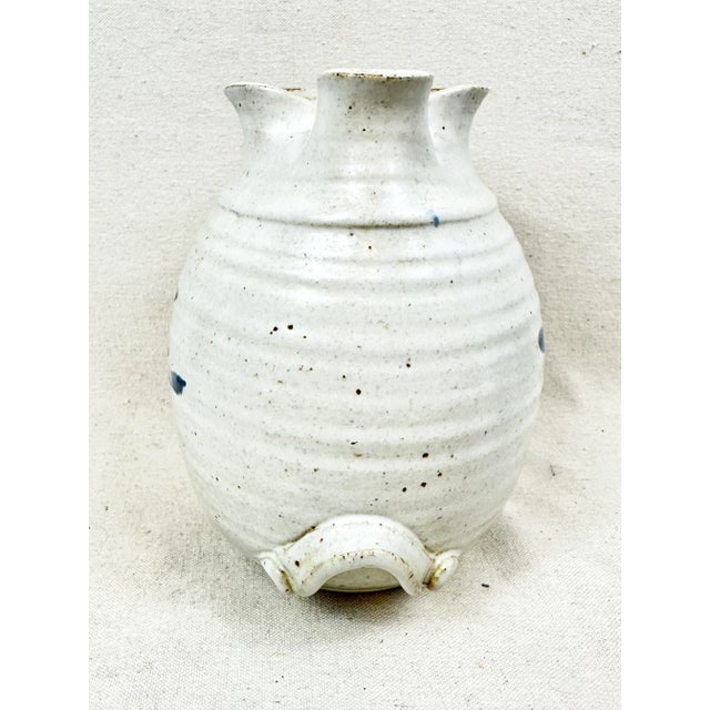 Rustic European Vintage Handmade and Signed Pitcher For Sale - Image 3 of 11