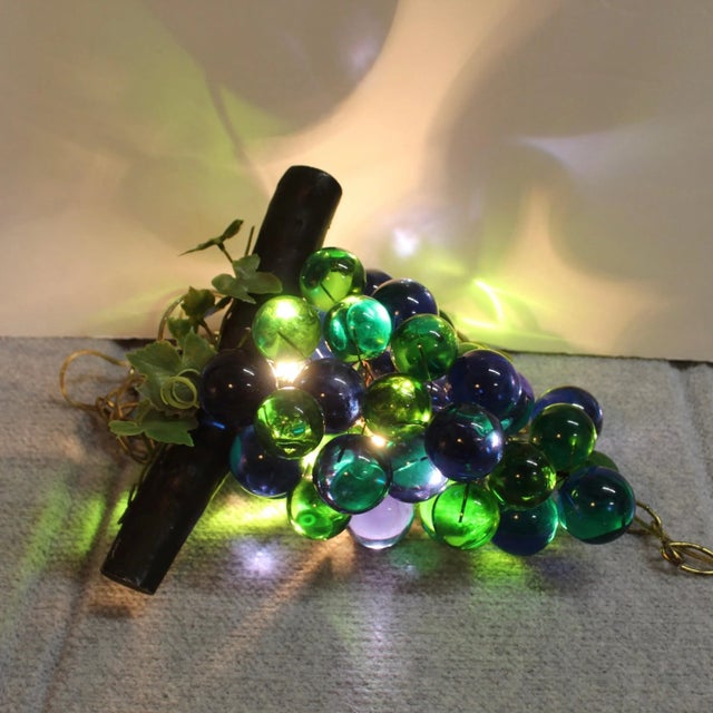 1960s 1960s Hanging Swag Lamp Lucite Grapes For Sale - Image 5 of 8