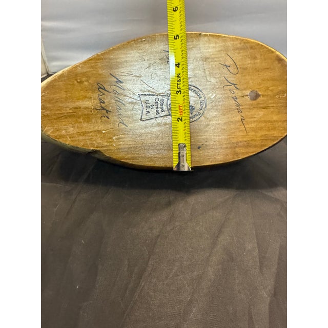 Wooden Bird Factory Mallard Drake Duck Decoy Hand Carved 1986 P. Korman Signed For Sale - Image 10 of 10