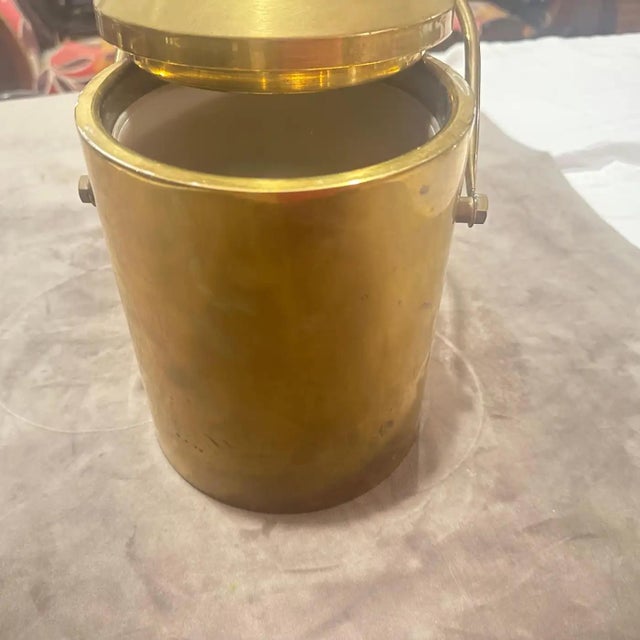 Mid-Century Modern 1960s Mid-Century Modern Brass Ice Bucket, Italian Design For Sale - Image 3 of 12