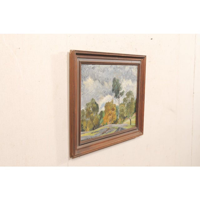 Antique European Landscape Oil Painting For Sale - Image 10 of 12