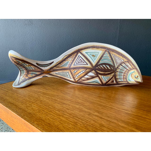 Abstract Expressionism Sascha Brastoff Ceramic Fish For Sale - Image 3 of 9