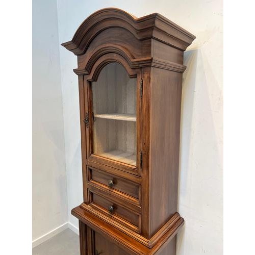 Wooden Cabinet with Vitrine Top For Sale - Image 3 of 7