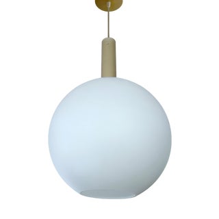 Vintage Cocoon Pendant Light in Glass, 1950s For Sale