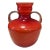 1960's Opalina Fiorentina Red Glass Vase, Made in Italy For Sale