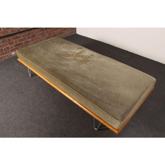 Green Vintage Sage Mohair Daybed With Hairpin Legs by George Nelson for Herman Miller For Sale - Image 8 of 18