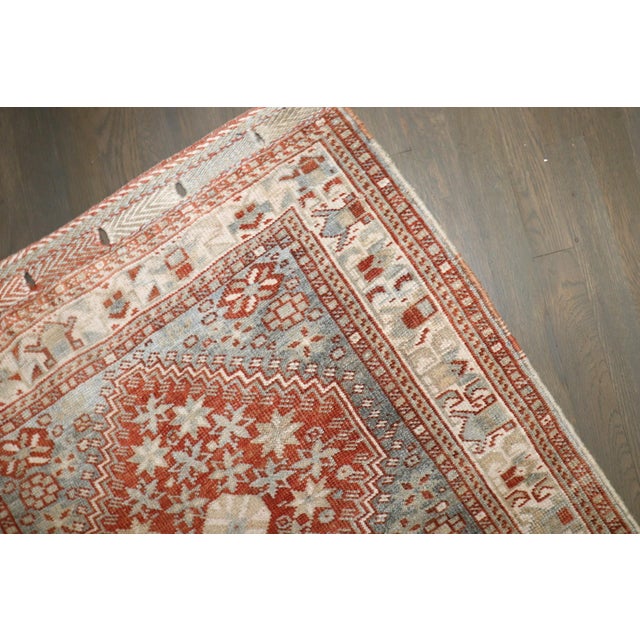 Crimson Red Persian Bagface Rug no. j5136 For Sale - Image 4 of 5