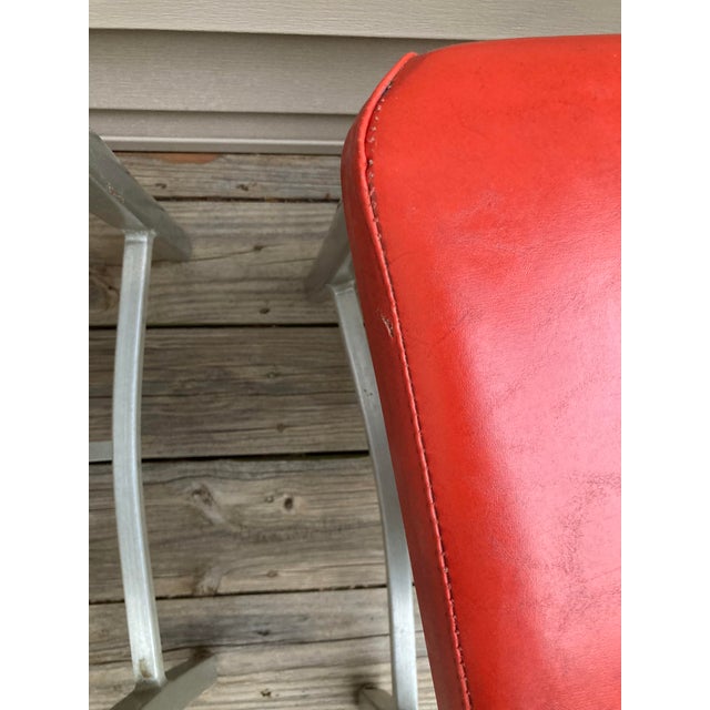 Emeco Pair of Vintage Emeco Padded Chairs For Sale - Image 4 of 5