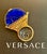Retro Versace Lapis Lazuli Domed Ring With Medusa Logo and Greek Key Detail, Size 8 For Sale - Image 17 of 17
