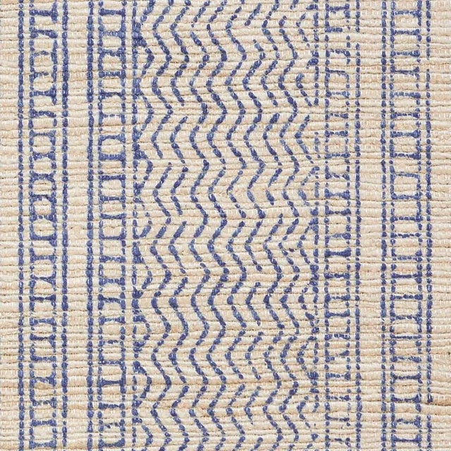 Block-printed by hand on natural raw silk, Mohave is the ultimate artisanal fabric, with irregular jags where the stamps...