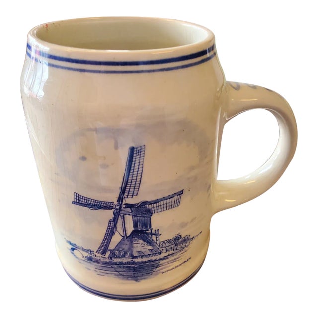 1930s Delft Pottery From Holland Mug For Sale
