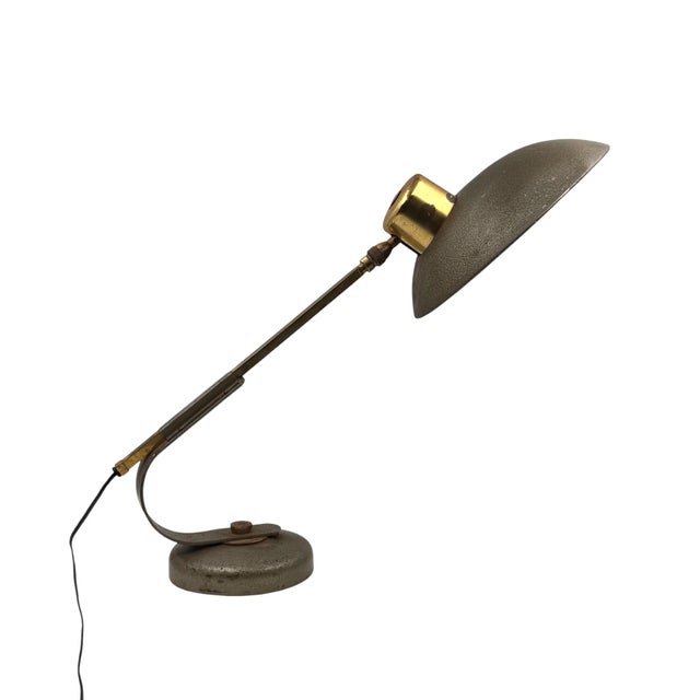Mid-Century Modern Desk Lamp, Ferdinand Solère France 1950s Unmarked For Sale - Image 9 of 12