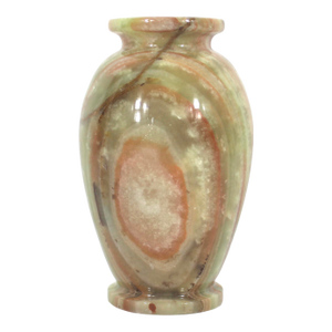 Vintage Onyx Marble Vase Alabaster Amber Veining Perfect Shelf Styling Decor Solid Stone