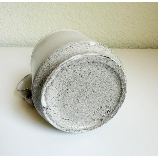 Off-white Glit Lava Iceland Bottle Vase For Sale - Image 8 of 9