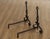 Metal Antique Arts & Crafts Pair of Wrought Iron Fireplace Andirons For Sale - Image 7 of 12