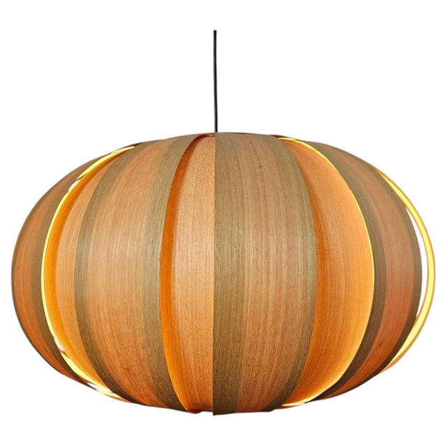 Large Mid-Century Veneer Pendant, Denmark, 1960s For Sale - Image 14 of 14