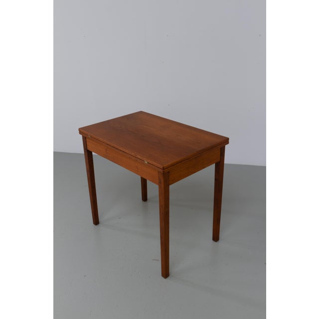 Wood Mid-Century Danish Compact Folding Oak Dining Table attributed to Børge Mogensen, 1950s For Sale - Image 7 of 18