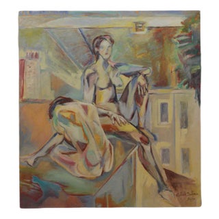 Michele Dubain, Painting, Oil on Canvas For Sale