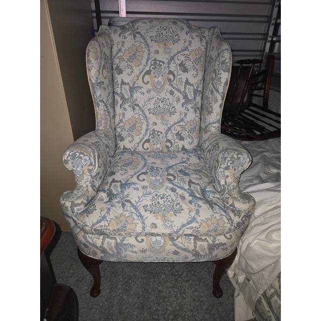 1970s Henredon Fine Furniture 84" Bench-Cushion Sofa and Matching Wing Chair – Feather/Down Cushions – Excellent Condition For Sale - Image 9 of 12