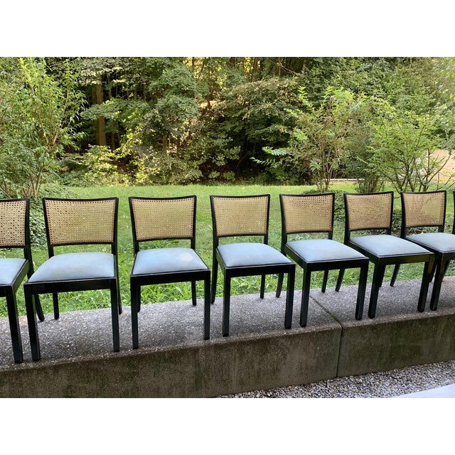 Brown Bauhaus Art Deco Dining Room by Bruno Paul and Hans Hartl for Hellerau, 1920s, Set of 10 For Sale - Image 8 of 18